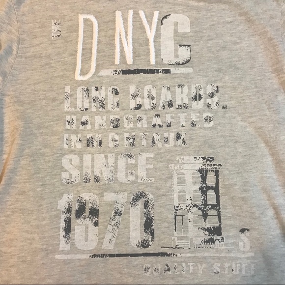 DNYC T Shirt Surf Surfing Tee Graphic Long Board Beach Coastal Casual Beachy - Picture 3 of 8